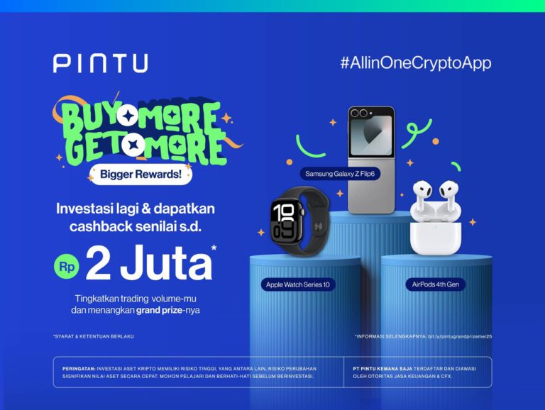 Trading Crypto di Pintu, Menangkan Samsung Galaxy Z Flip 6, Apple Watch Series 10, dan AirPods 4th Gen!