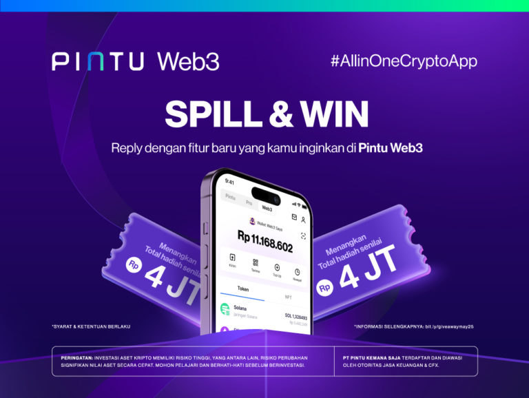 Spill & Win: Reply Fitur yang Diinginkan di Pintu Web3, Dapatkan Reward Senilai Total Rp4 Juta dalam SOL!