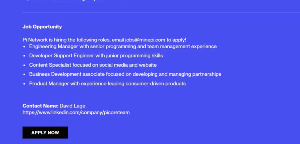 lowongan kerja pi network