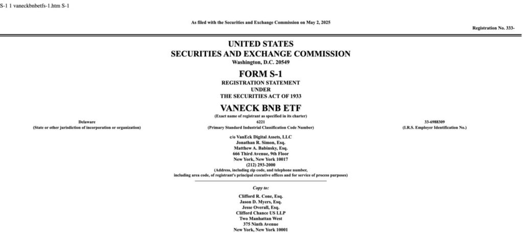 etf binance bnb vaneck