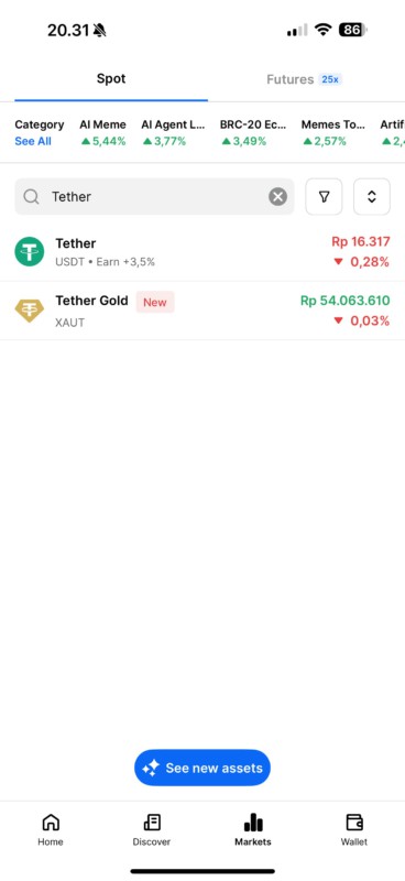cara beli tether di pintu