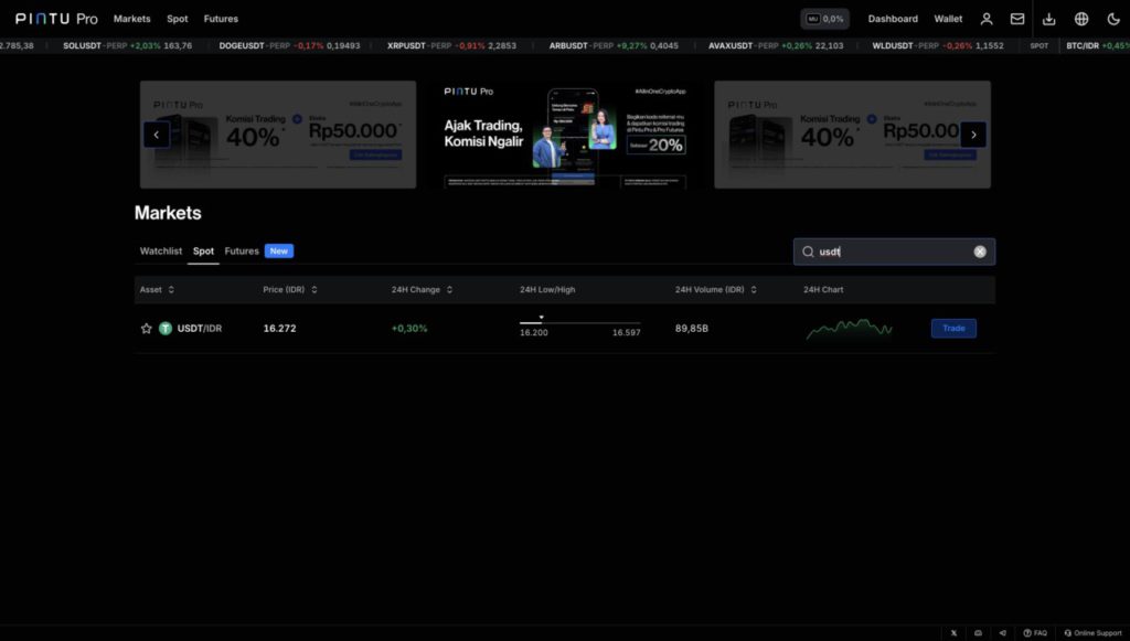 usdt di pintu pro
