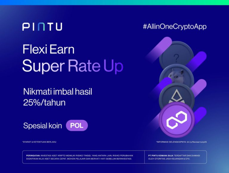 [Promo Pintu] Maksimalkan Investasi Crypto-mu, Nikmati Imbal Hasil 25% di Flexi Earn!
