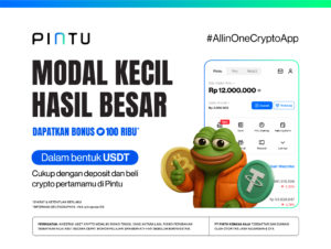 Modal Kecil Hasil Besar: Deposit & Beli Crypto Pertamamu di Pintu dan Menangkan Bonus USDT Rp100.000!