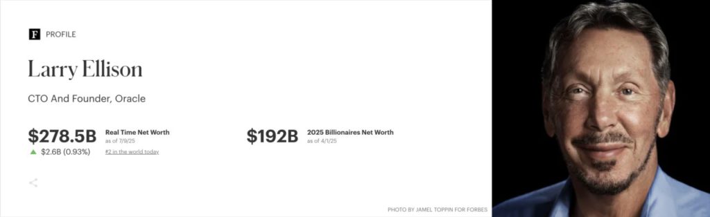 larry ellison dan total kekayaannya