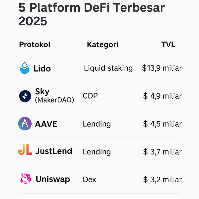 5 biggest defi platforms