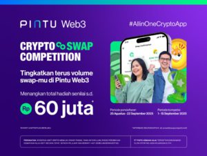 Crypto Swap Competition: Tingkatkan Volume Swap-mu di Pintu Web3, Rebut Total Hadiah Senilai s.d. Rp60 Juta!