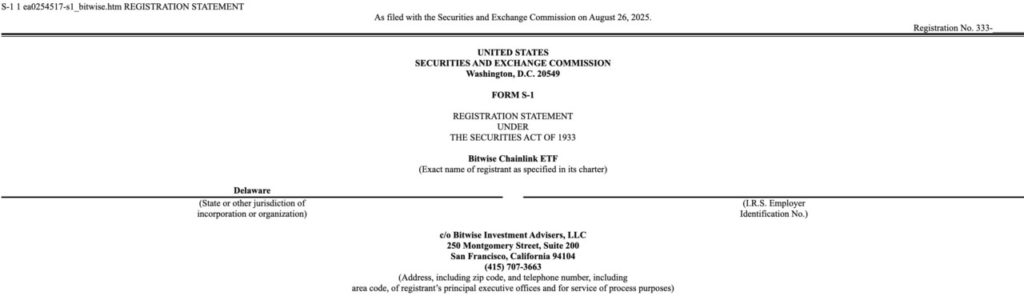 bitwise luncurkan etf chainlink