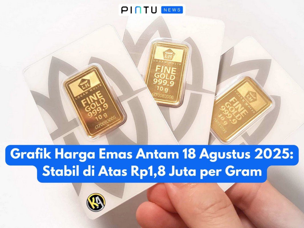 Gambar Antam Gold Price Chart August 18, 2025: Stable at Above Rp1.8 Million per Gram