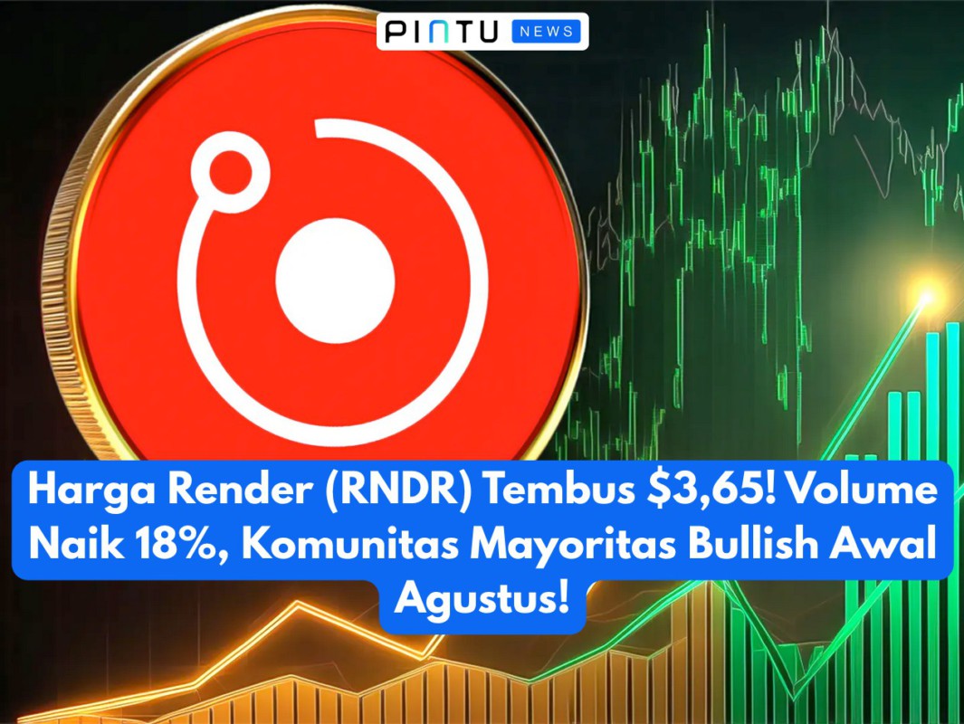 Gambar Render Price (RNDR) Breaks $3.65! Volume Up 18%, Community Majority Bullish in Early August!