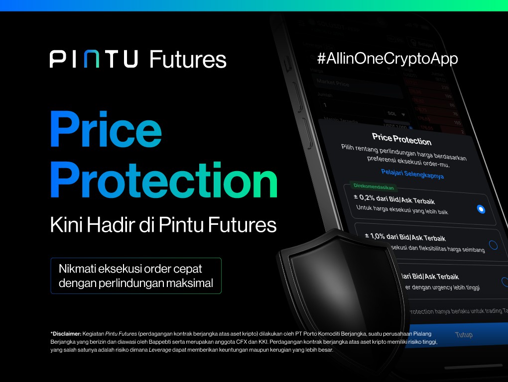 Gambar Pertama di Indonesia, Pintu Hadirkan Fitur Price Protection untuk Perdagangan Derivatif Crypto