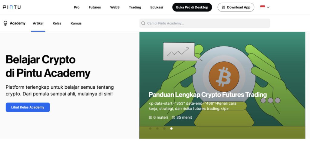 belajar crypto di pintu academy