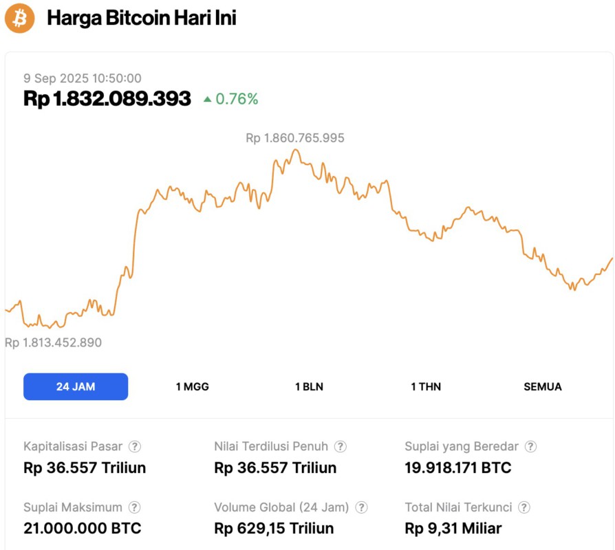 harga bitcoin hari ini