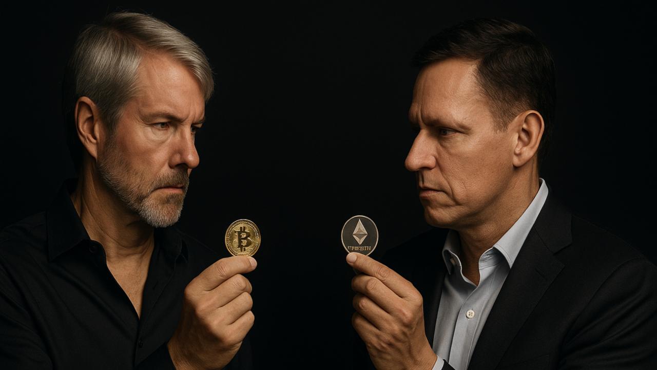 Gambar Peter Thiel vs. Michael Saylor: Who Has the Smarter Crypto Treasury Strategy?