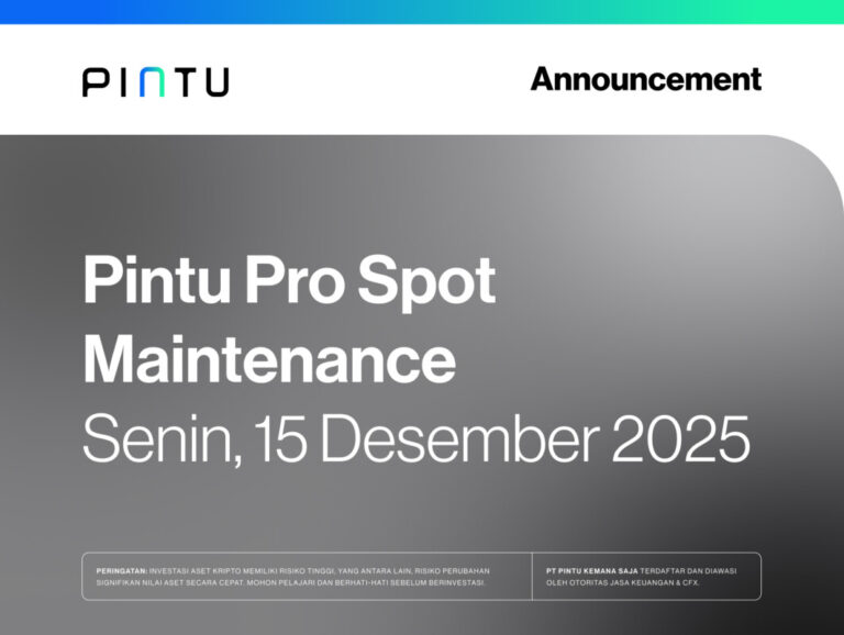 Pengumuman: Maintenance Pintu Pro pada 15 Desember 2025