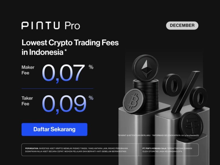 Pintu Pro Fee Trading Spot Terendah di Indonesia: 0,07% Maker & 0,09% Taker! – Desember 2025