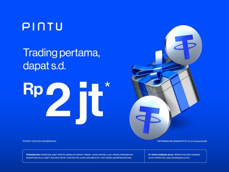 Trading Crypto Pertama di Pintu Dapatkan Bonus Hingga Rp2 Juta di Januari 2026!