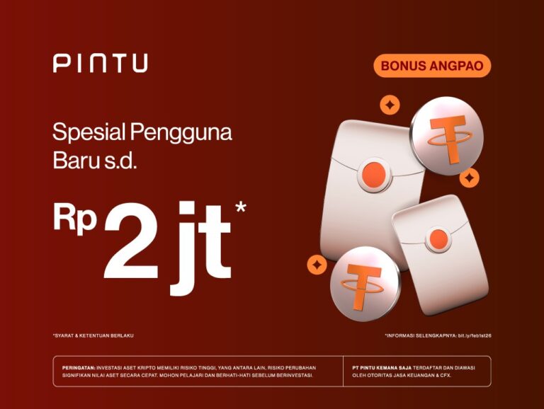Beli Crypto Pertama di Pintu dan Menangkan Bonus Angpao Spesial up to Rp2 Juta!