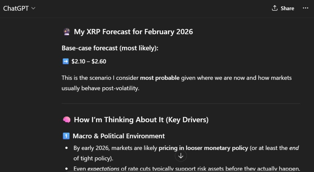 xrp chatgpt prediction