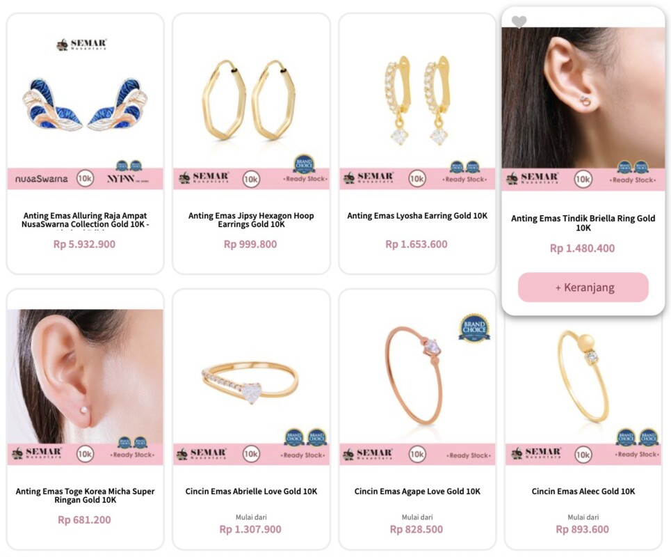 harga emas 10k semar nusantara