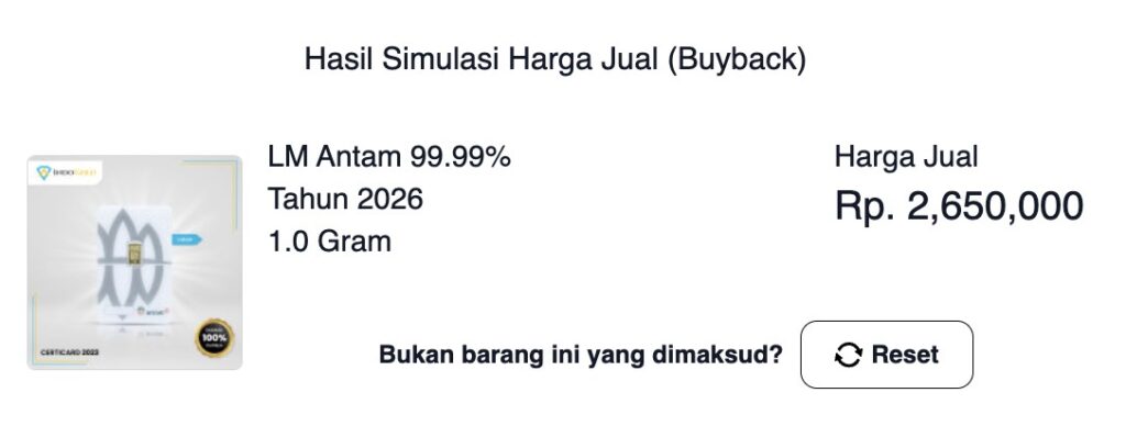 harga buyback emas antam hari ini