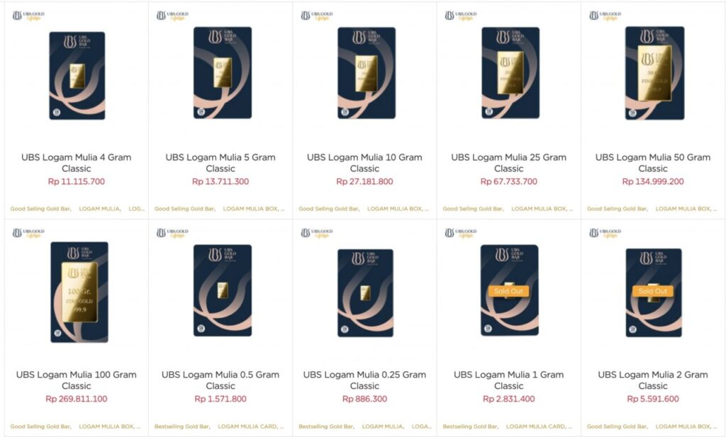 harga emas fine gold 999.9