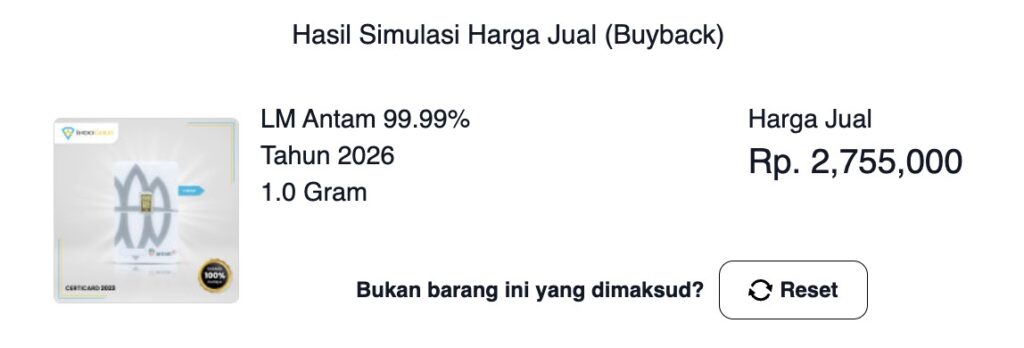 harga buyback emas antam hari ini
