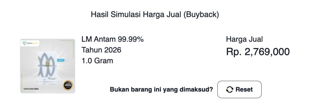 harga buyback emas antam hari ini