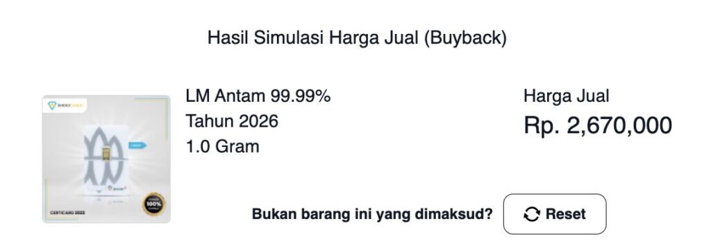 harga buyback emas antam hari ini