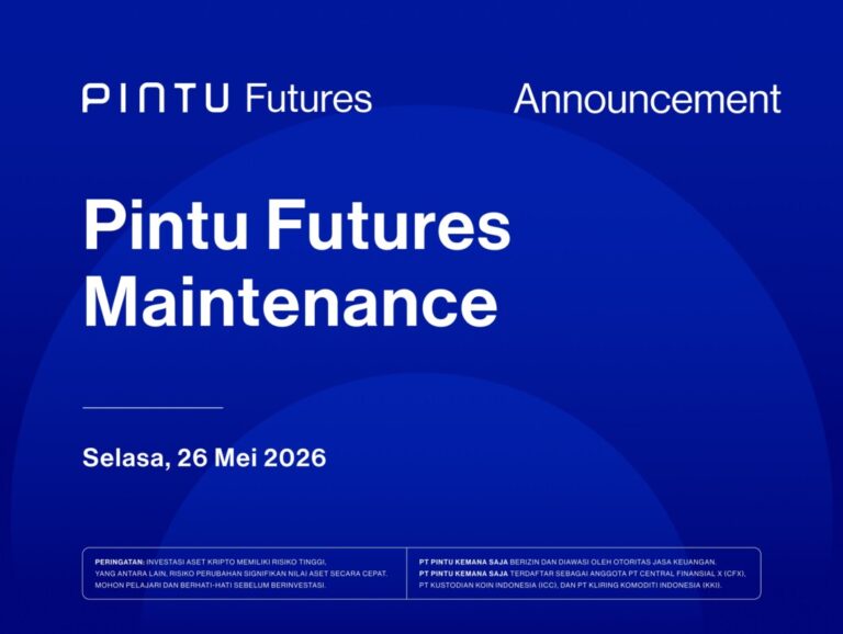 Pengumuman: Maintenance Pintu Futures pada Selasa, 26 Mei 2026