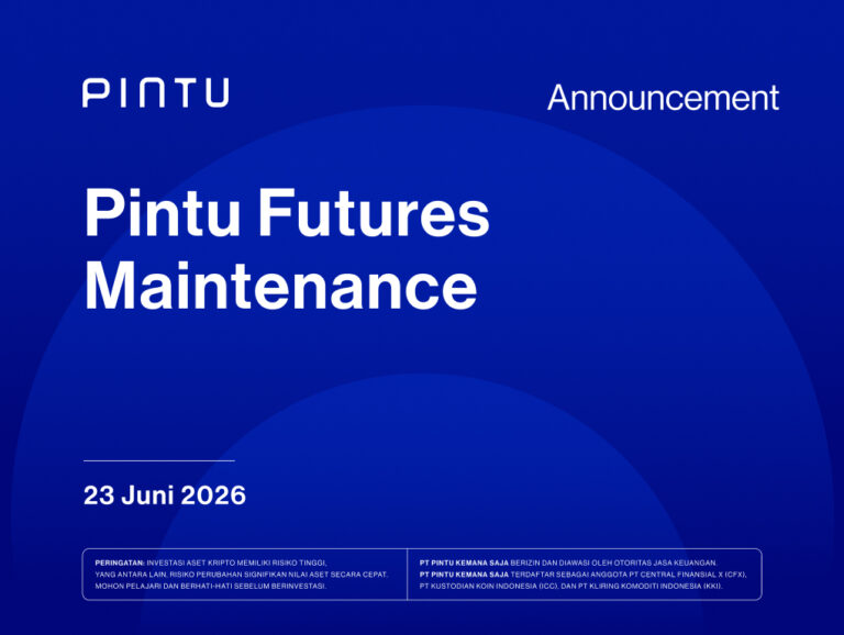 Pengumuman: Maintenance Pintu Futures pada Selasa, 23 Juni 2026